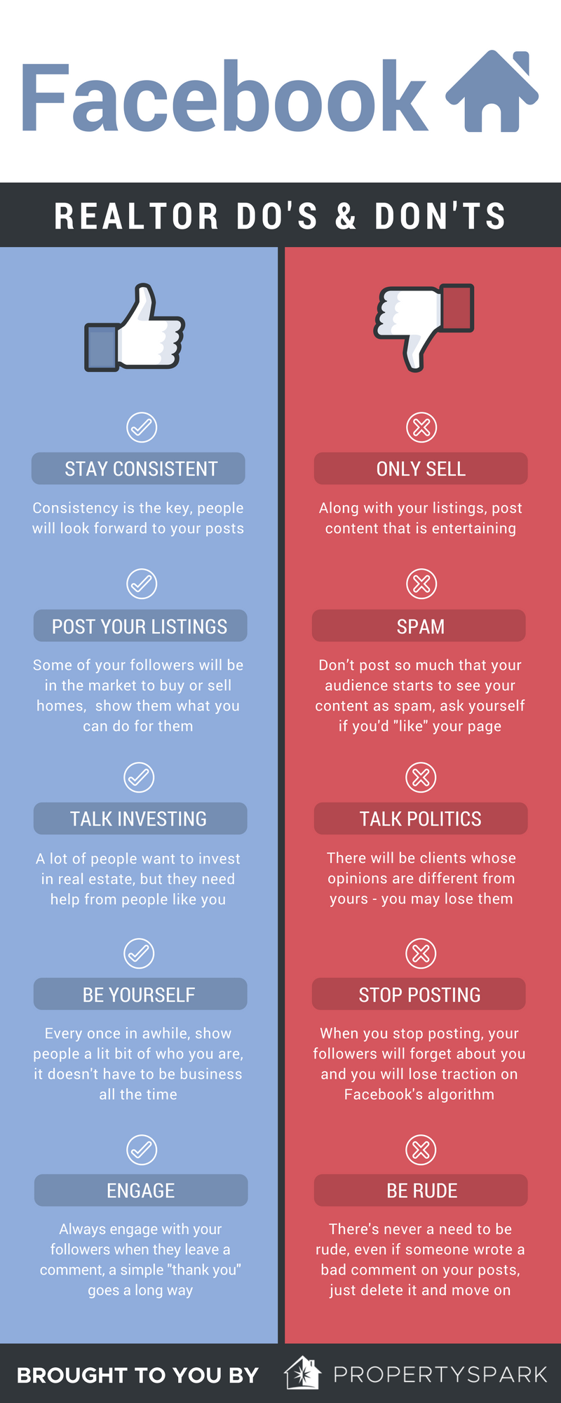 Realtor Dos and Donts on Facebook Infographic